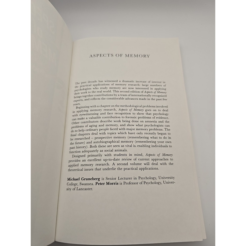 Practical Aspects (v. 1) (Aspects of‎ Memory  by Morris, Peter Paperback - Picture 4 of 7